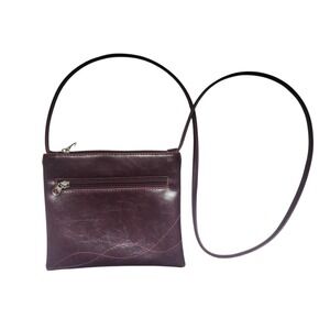 Crystalyn Kae Crossbody Bag Women Small Burgundy Good Vegan Glazed Leather USA